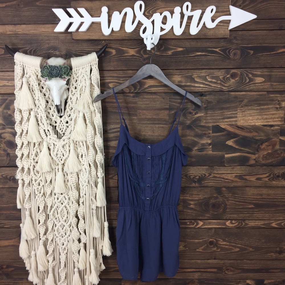 Papaya | Lace Bib Ruffle Tier Cami Romper
